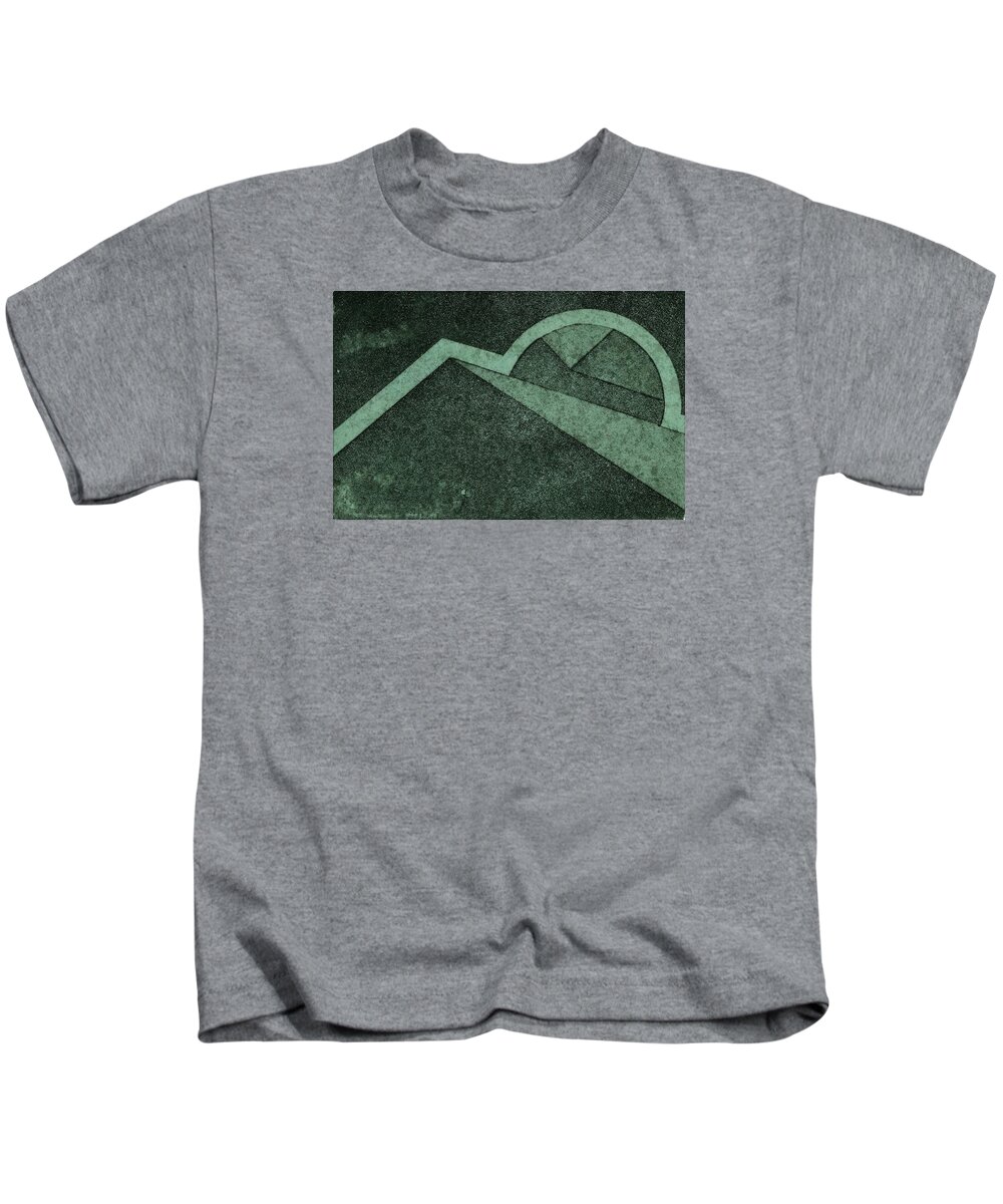 Intaglio Print Kids T-Shirt featuring the photograph Abstract Mountains by Benjamin Stockman