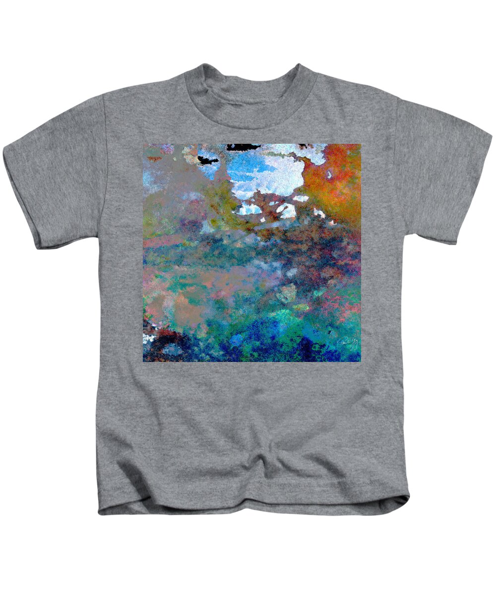 Abstract Kids T-Shirt featuring the mixed media Abstract Wash 6 by Paul Gaj