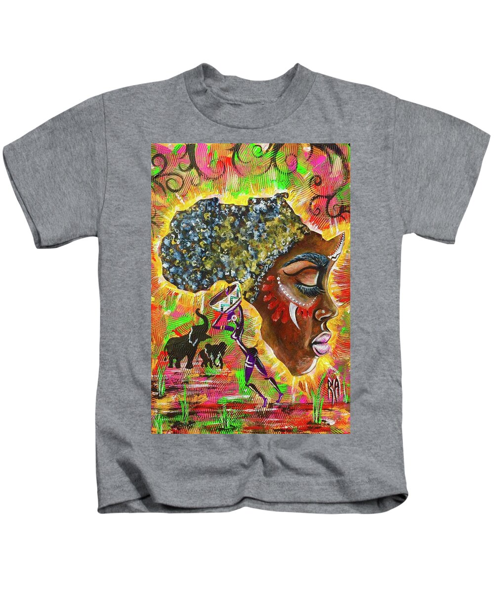 Africa Kids T-Shirt featuring the photograph Africa by Artist RiA