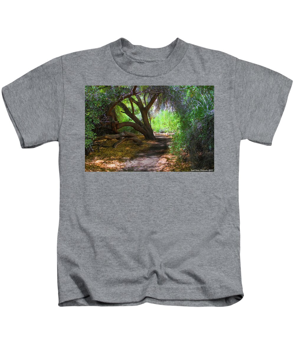 Path Kids T-Shirt featuring the photograph Along The Path by Joseph Noonan