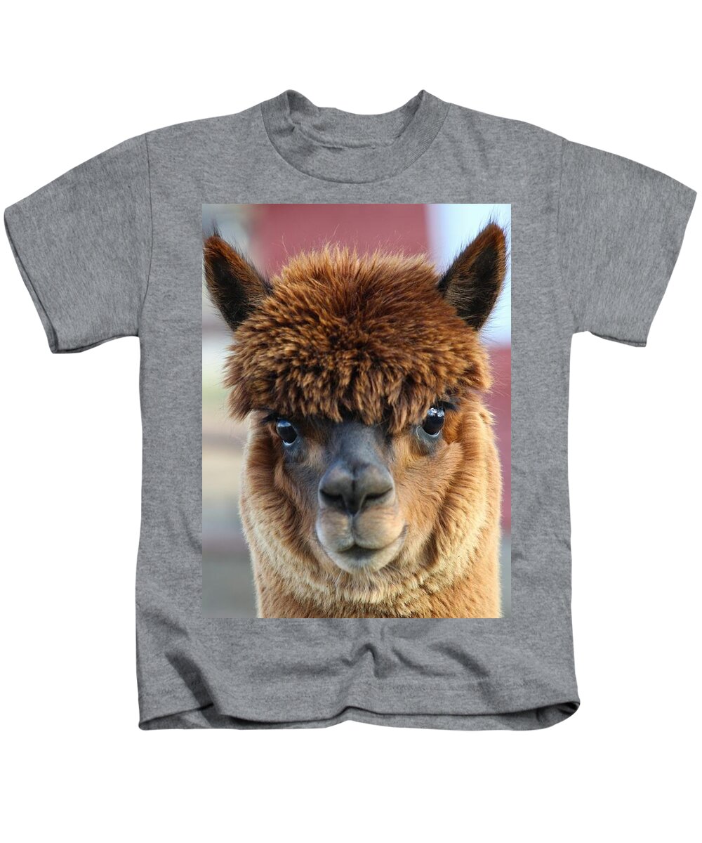 Alpaca Kids T-Shirt featuring the photograph Alpaca by Patricia Brandt