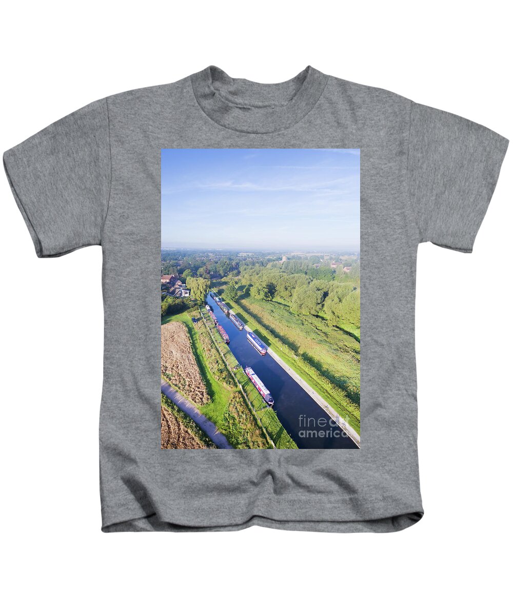 Canal Kids T-Shirt featuring the photograph Alrewas canal by Steev Stamford
