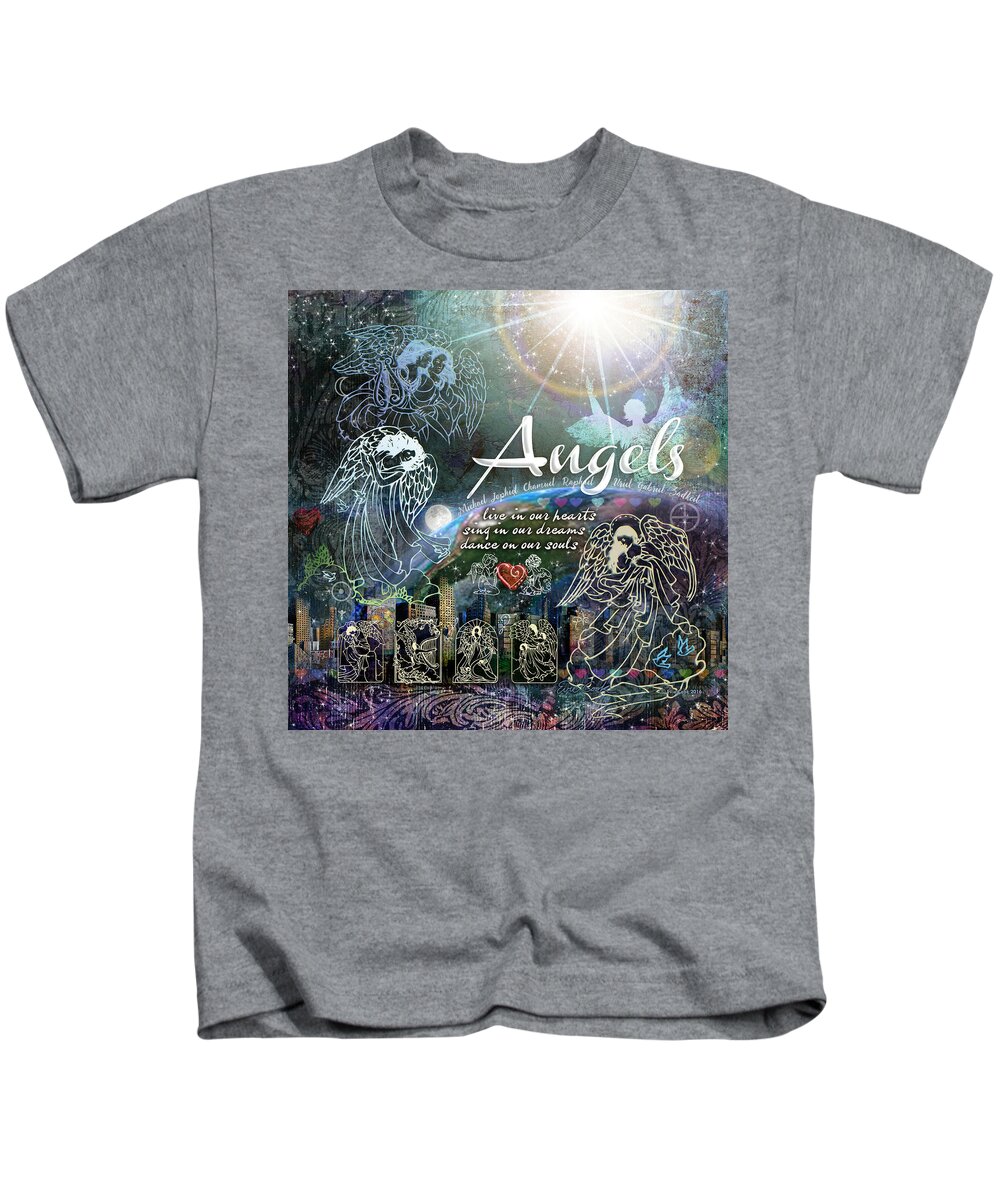 Angel Kids T-Shirt featuring the digital art Angels by Evie Cook
