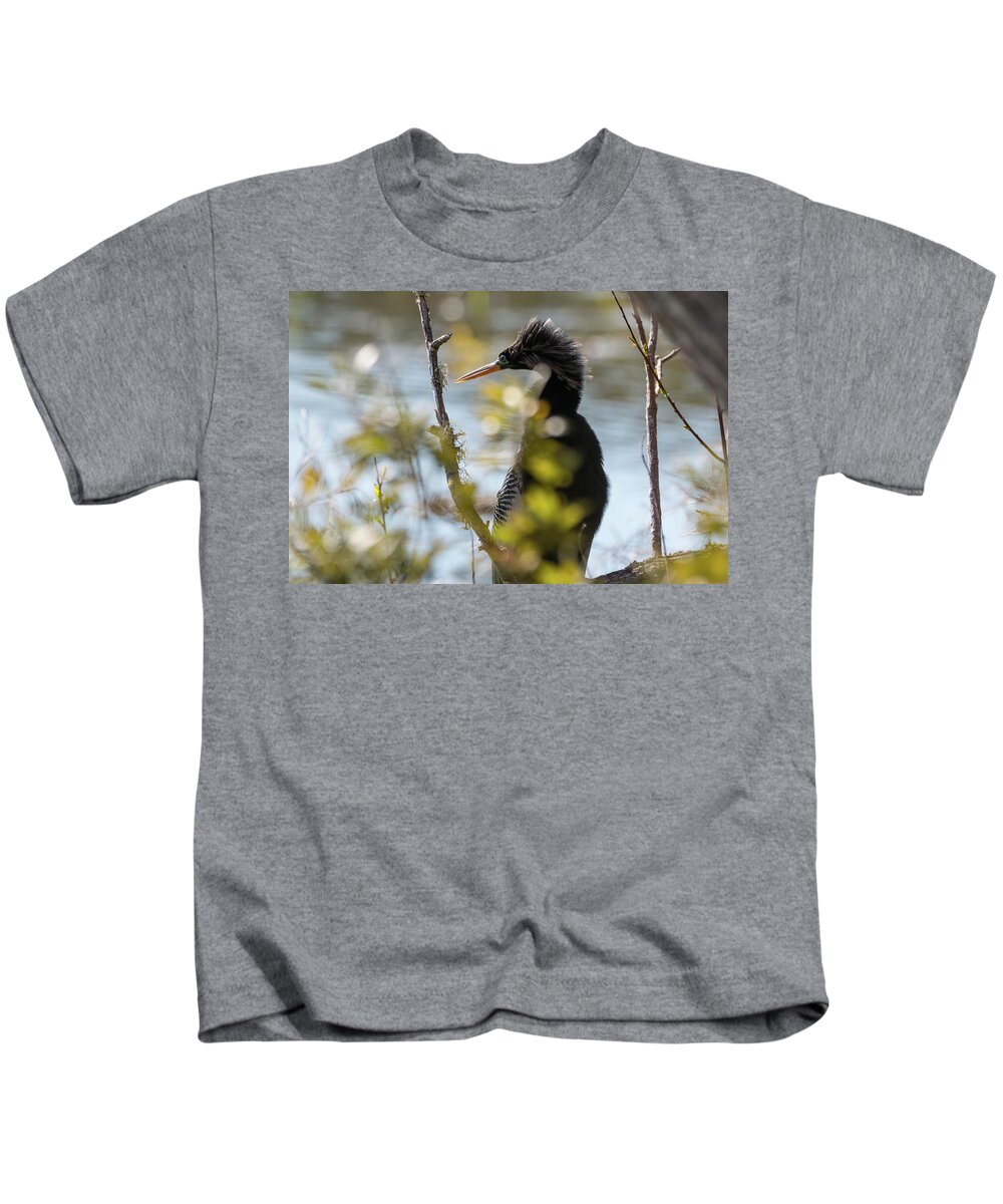 Anhinga Kids T-Shirt featuring the photograph Anhinga 3 March 2018 by D K Wall