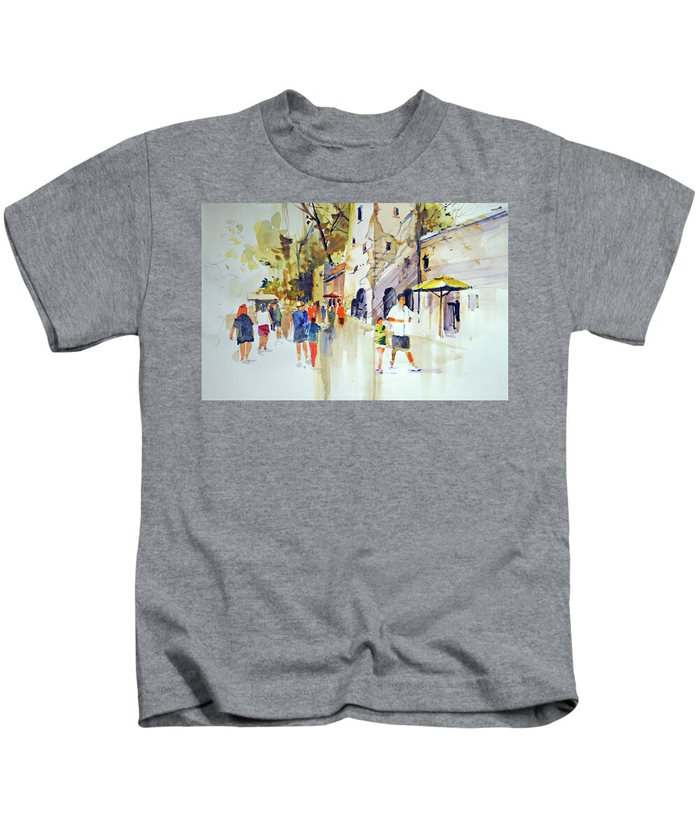 Figures Kids T-Shirt featuring the painting Animal Kingdom by P Anthony Visco