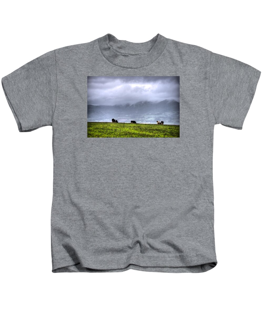 Agriculture Kids T-Shirt featuring the photograph Animals Livestock-03 by Joseph Amaral