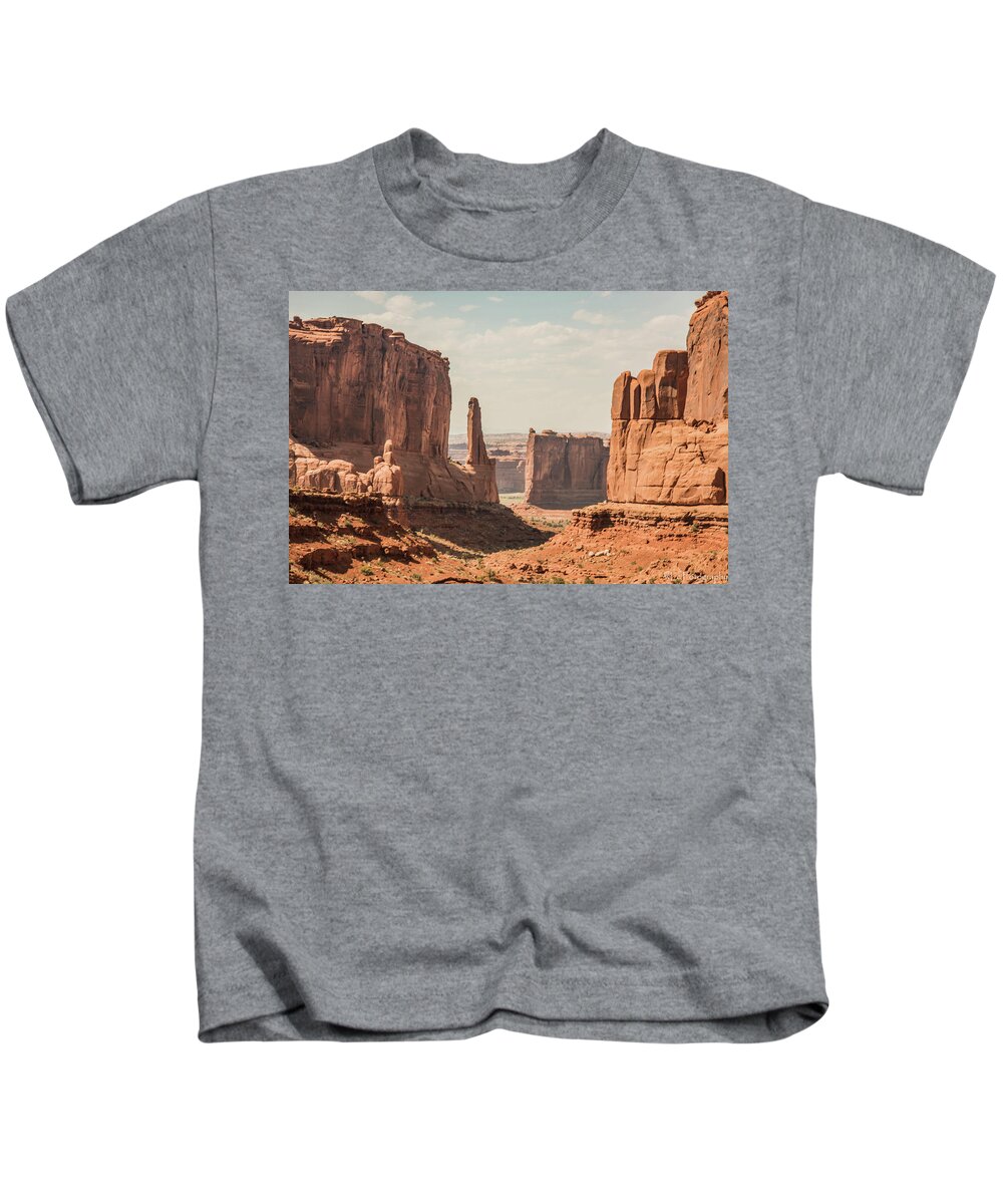  Kids T-Shirt featuring the photograph Arches National Park, Moab, UT by Wendy Carrington