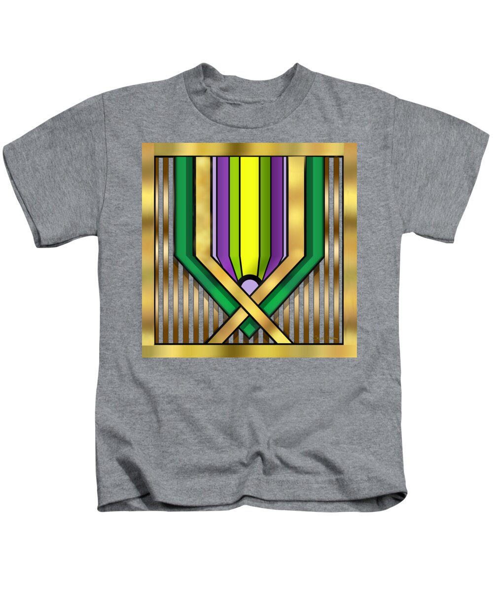 Staley Kids T-Shirt featuring the digital art Art Deco 14 A Transparent by Chuck Staley
