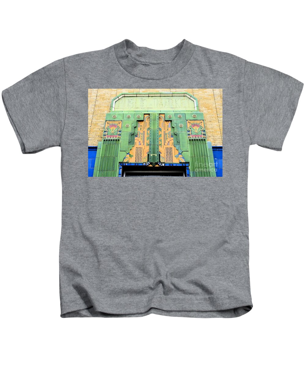 Art Deco Kids T-Shirt featuring the photograph Art Deco Facade at Old Public Market by Janette Boyd