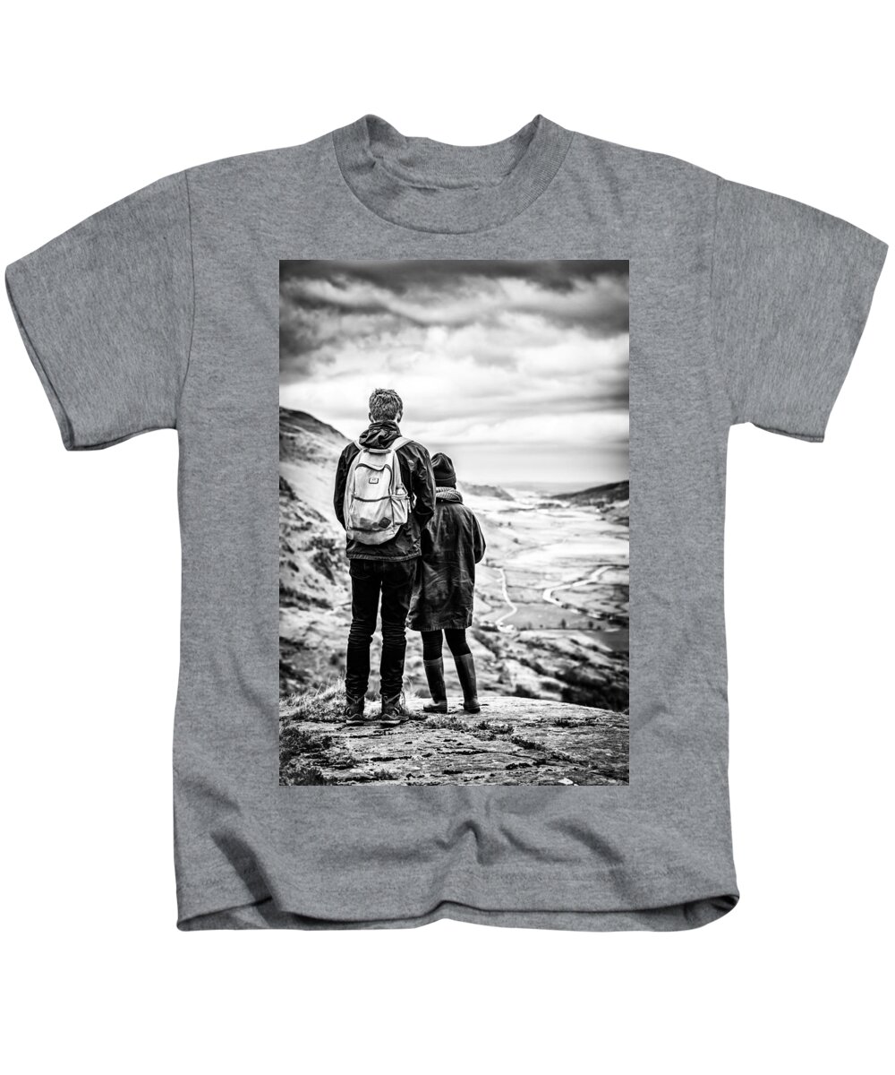 Mountain Kids T-Shirt featuring the photograph On the Edge by Nick Bywater