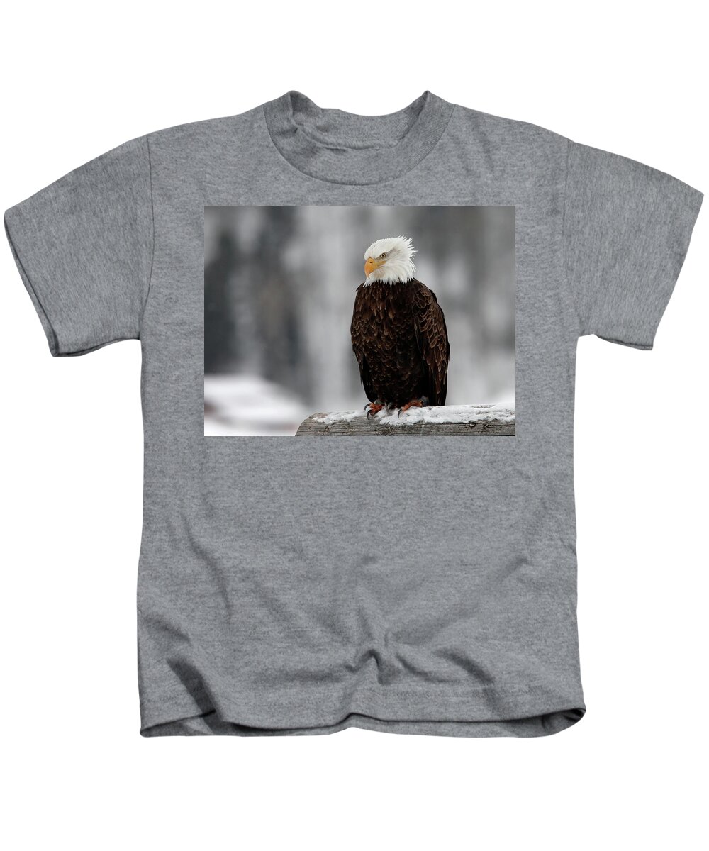 Eagle Kids T-Shirt featuring the photograph Attitude by Ronnie And Frances Howard