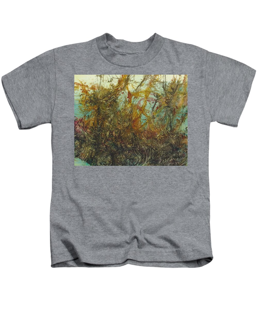 Autumn Kids T-Shirt featuring the painting Autumn 2 by David Ladmore