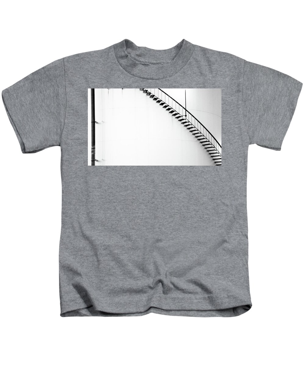 Cleveland Kids T-Shirt featuring the photograph B and W Stairs by Stewart Helberg