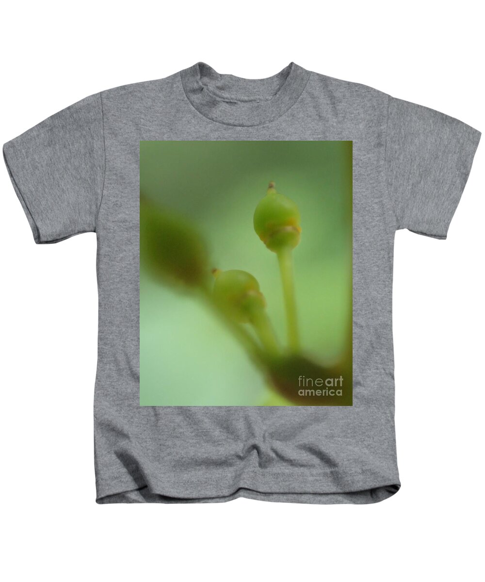 Nature Kids T-Shirt featuring the photograph Baby Grapes by Christina Verdgeline