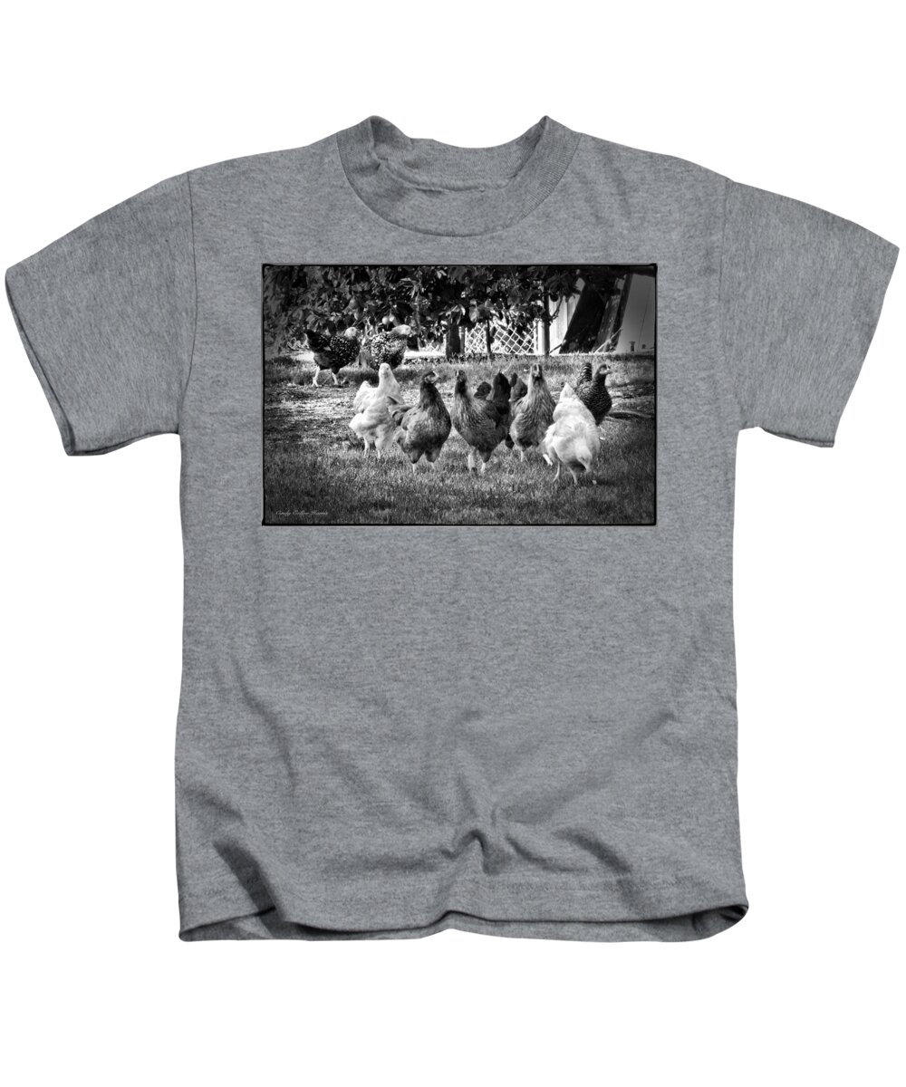 Backyard Kids T-Shirt featuring the digital art Backyard Visitors by Cindy Collier Harris