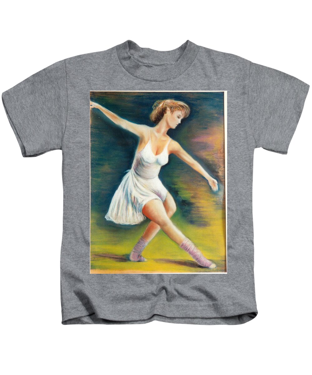Ballet Kids T-Shirt featuring the pastel Ballerine by Jean-Marc Robert