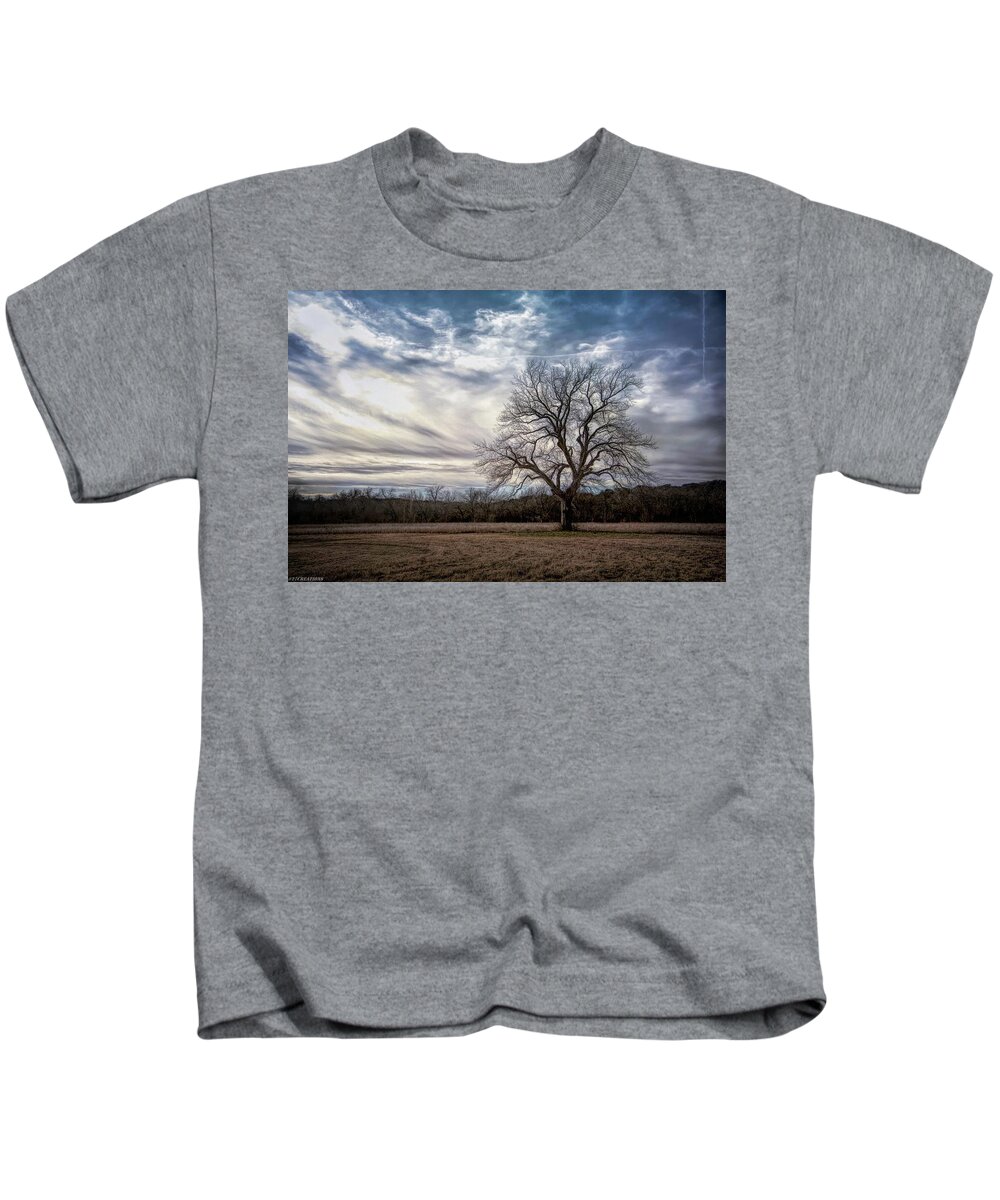 Tree Kids T-Shirt featuring the photograph Baron Tree of Winter by G Lamar Yancy