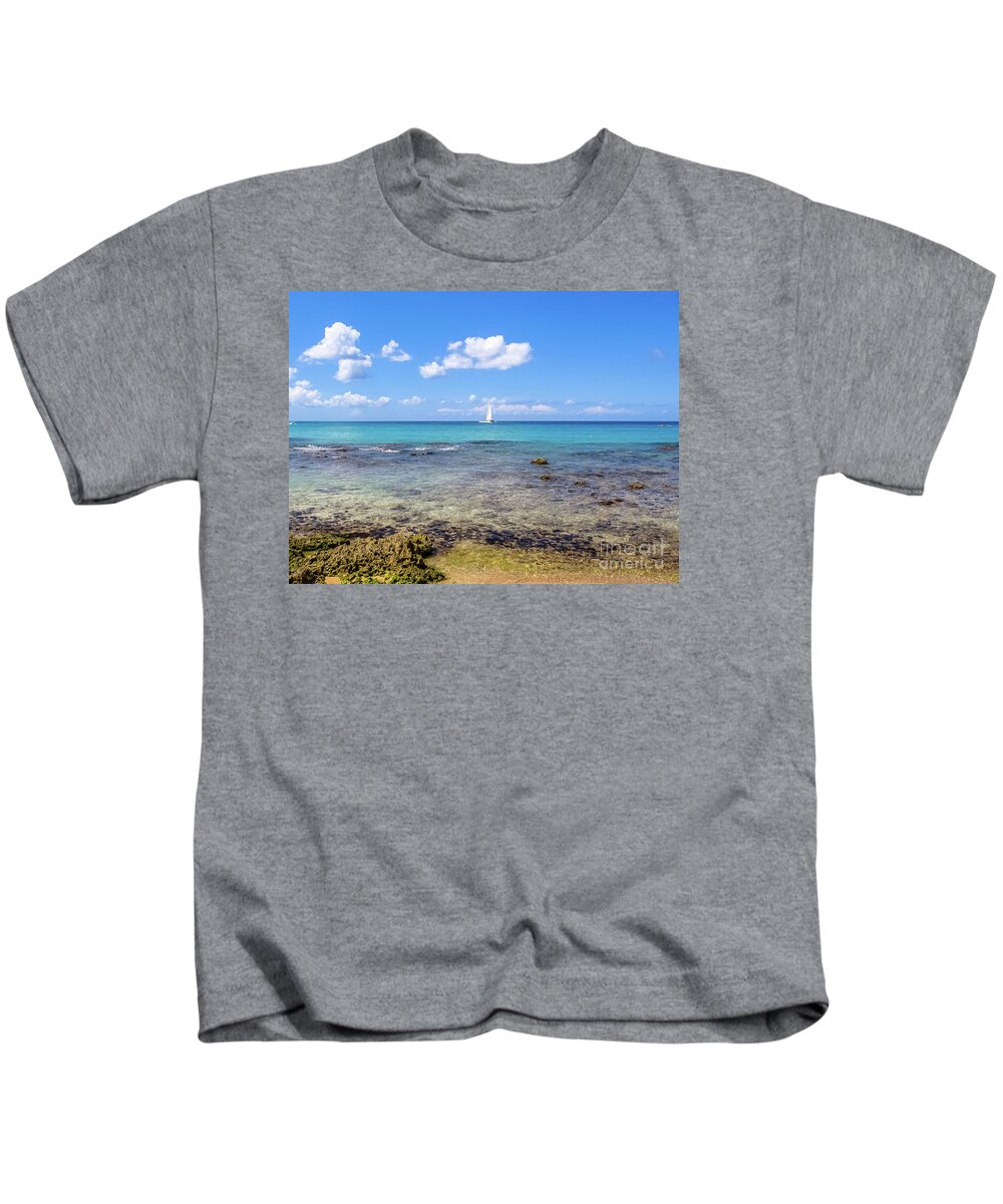 Dominican Republic Kids T-Shirt featuring the photograph Bayahibe coral reef by Benny Marty