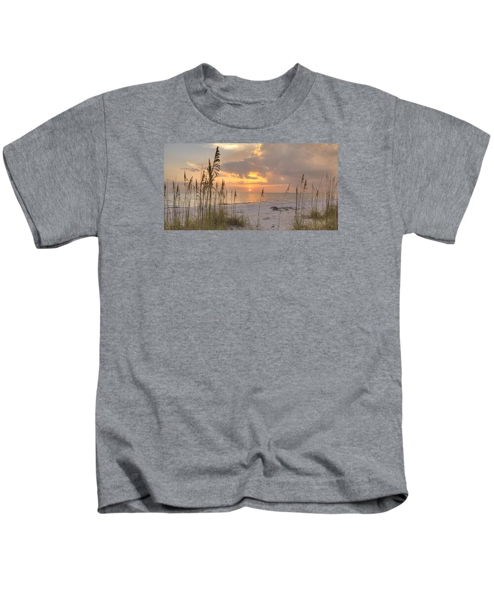 Southwest Kids T-Shirt featuring the photograph Beach Grass Sunset by Sean Allen