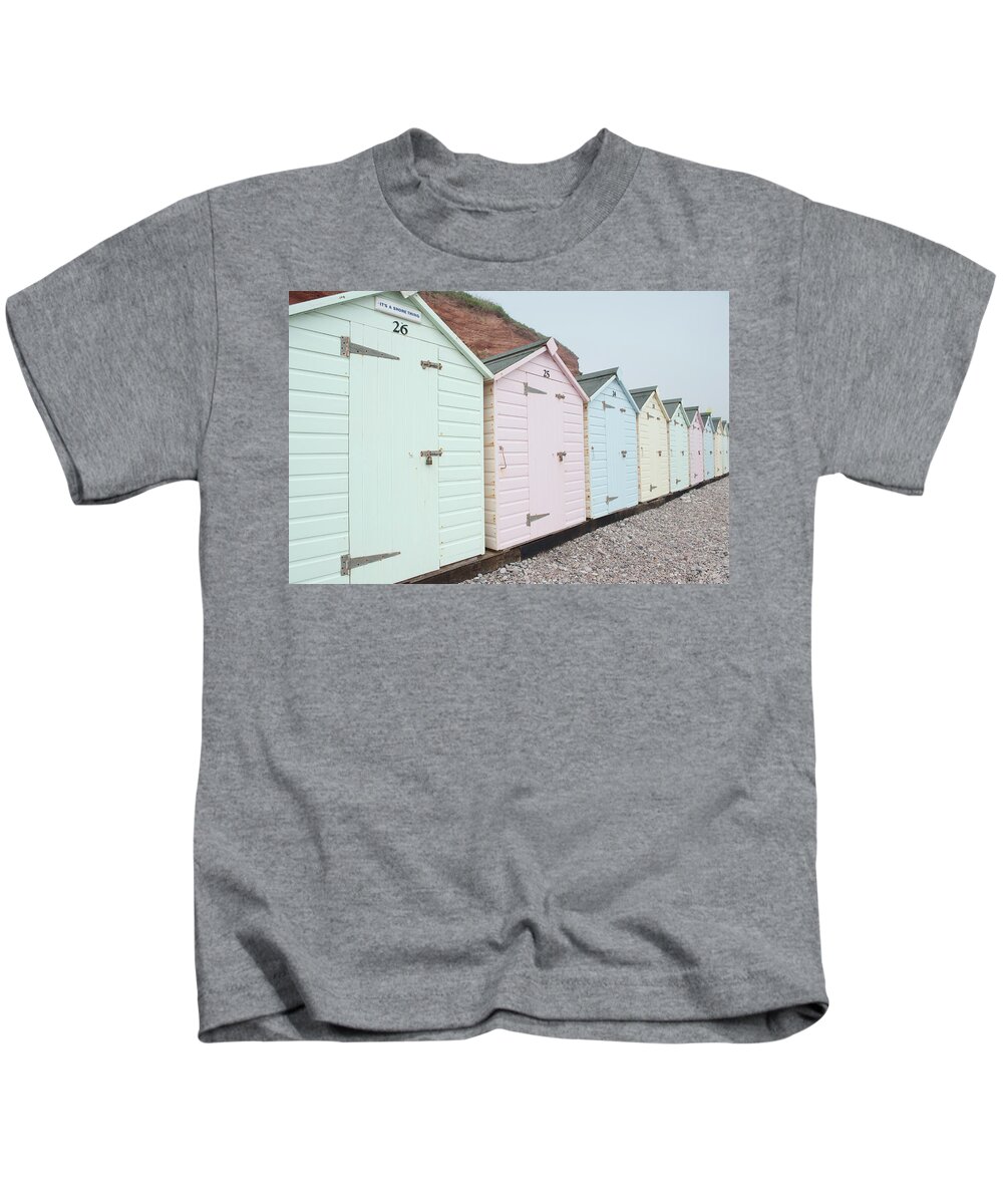 Beach Kids T-Shirt featuring the photograph Beach Huts vii by Helen Jackson