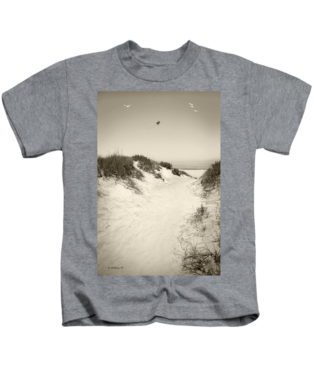2d Kids T-Shirt featuring the photograph Beyond The Dunes by Brian Wallace