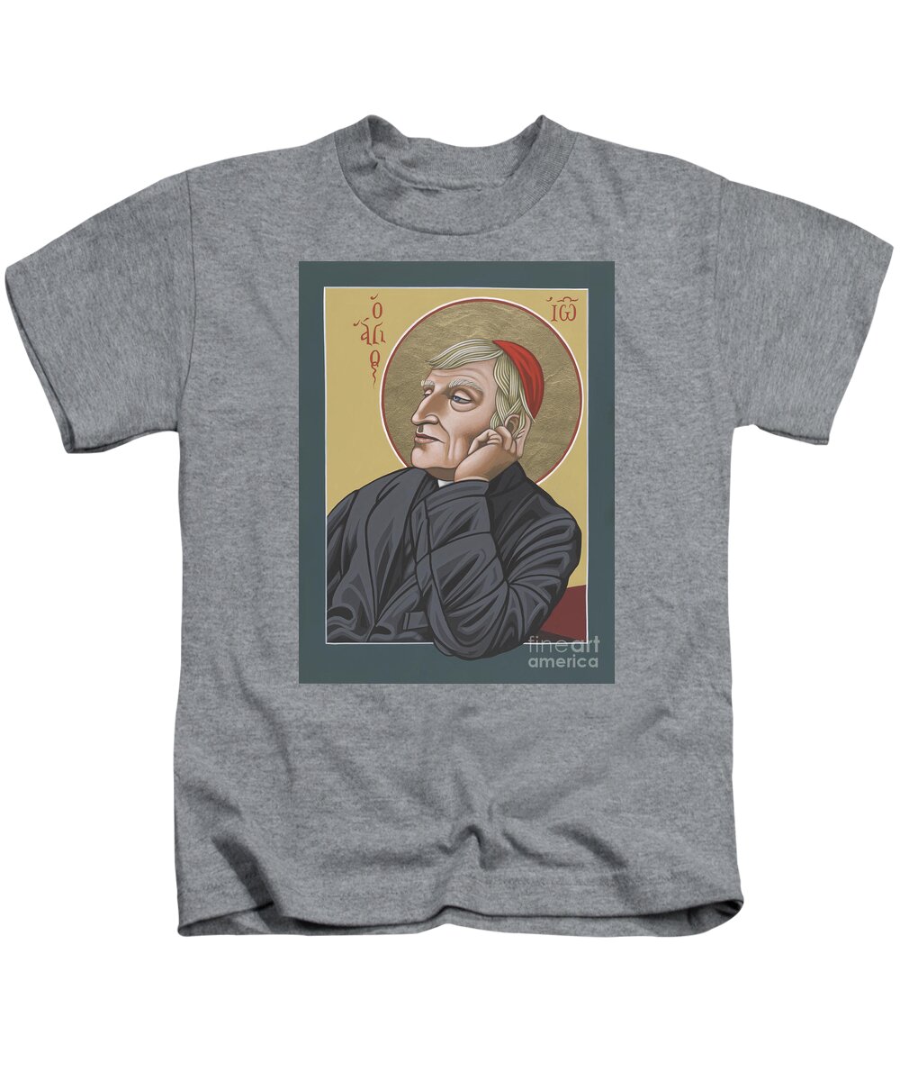 Blessed Cardinal John Henry Newman Kids T-Shirt featuring the painting Blessed Cardinal John Henry Newman 221 by William Hart McNichols