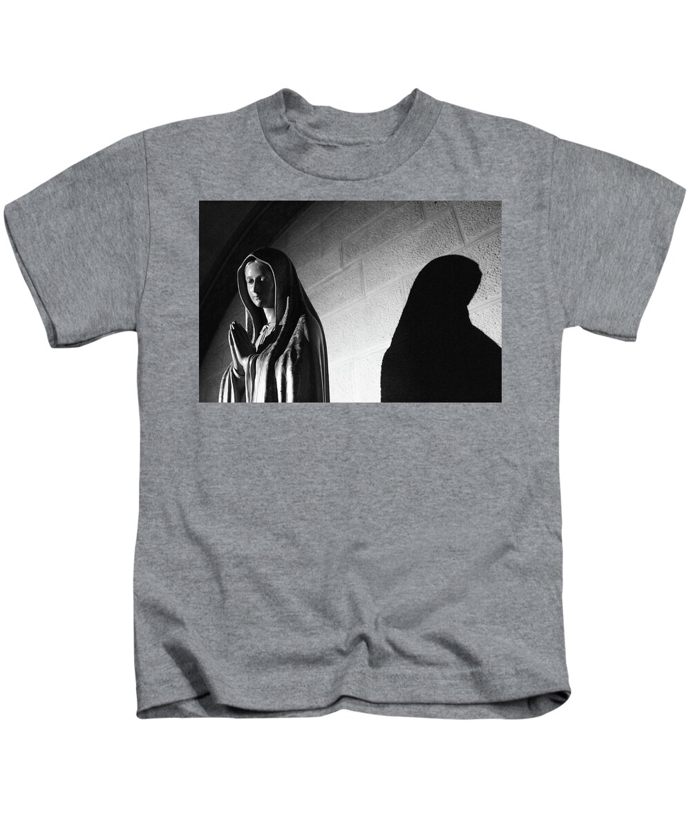 Statue Kids T-Shirt featuring the photograph Blessed Virgin of Fiesole Italy by Matthew Wolf