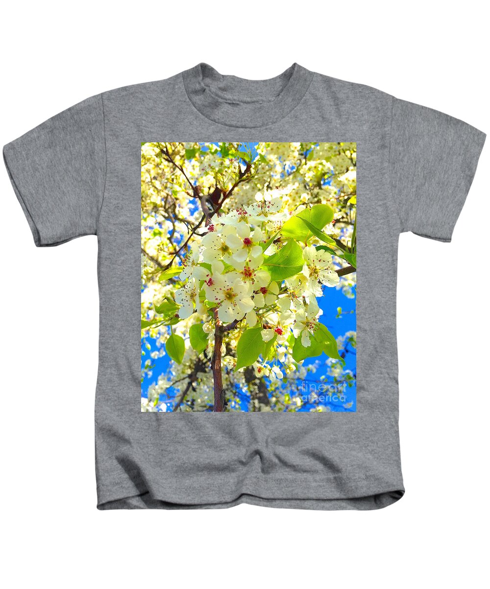 Nature Kids T-Shirt featuring the photograph Under sky Blossoms by Wonju Hulse