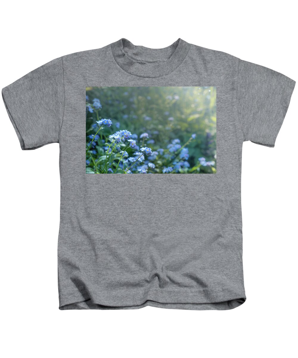 Spring Kids T-Shirt featuring the photograph Blue Blooms by Gene Garnace