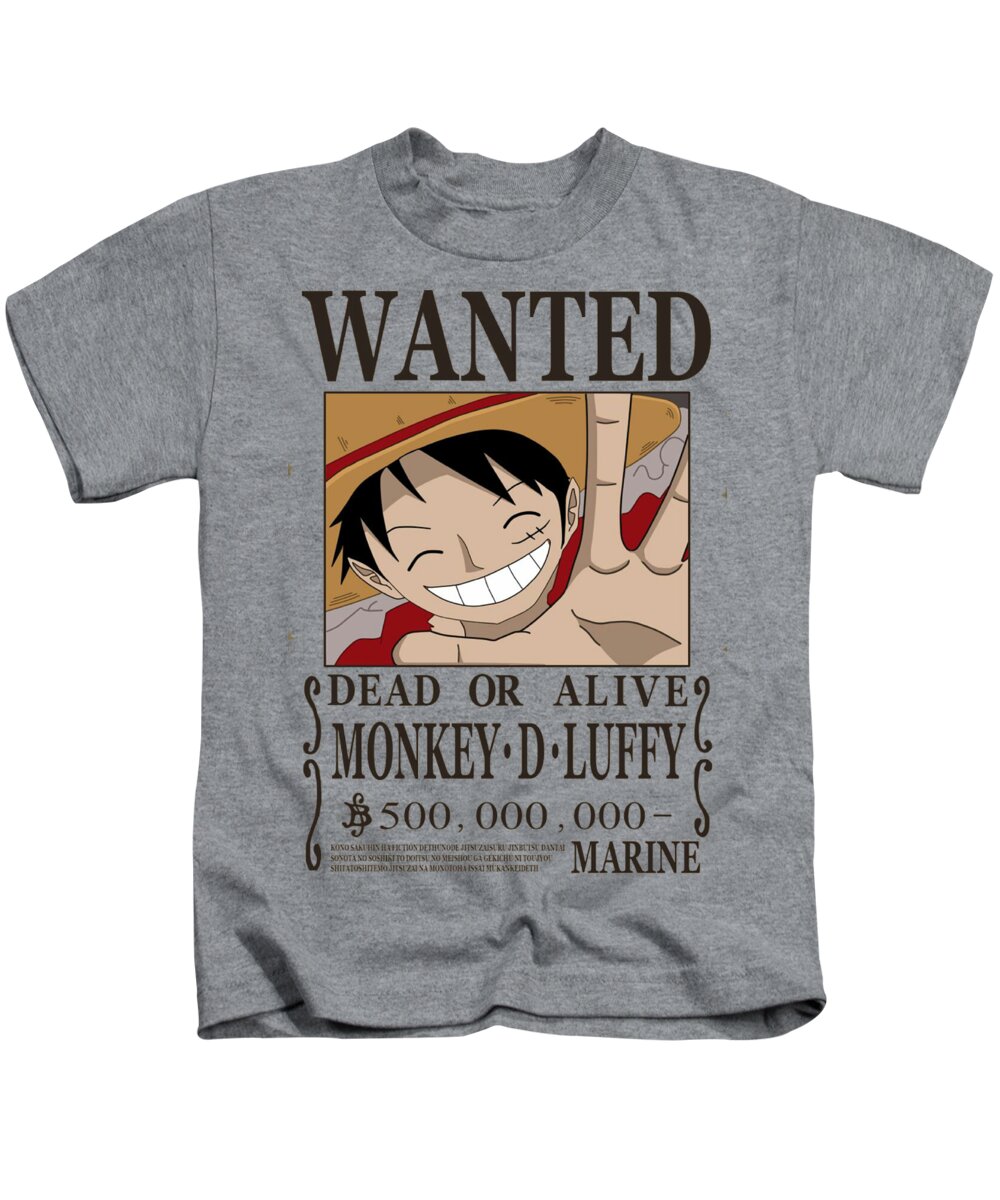 Bounty Luffy Wanted - One Piece Kids T-Shirt By Aditya Sena - Pixels