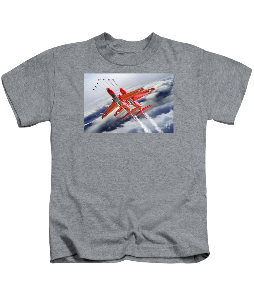 Raf Kids T-Shirt featuring the digital art Britain's Ultimate Pilots by Airpower Art