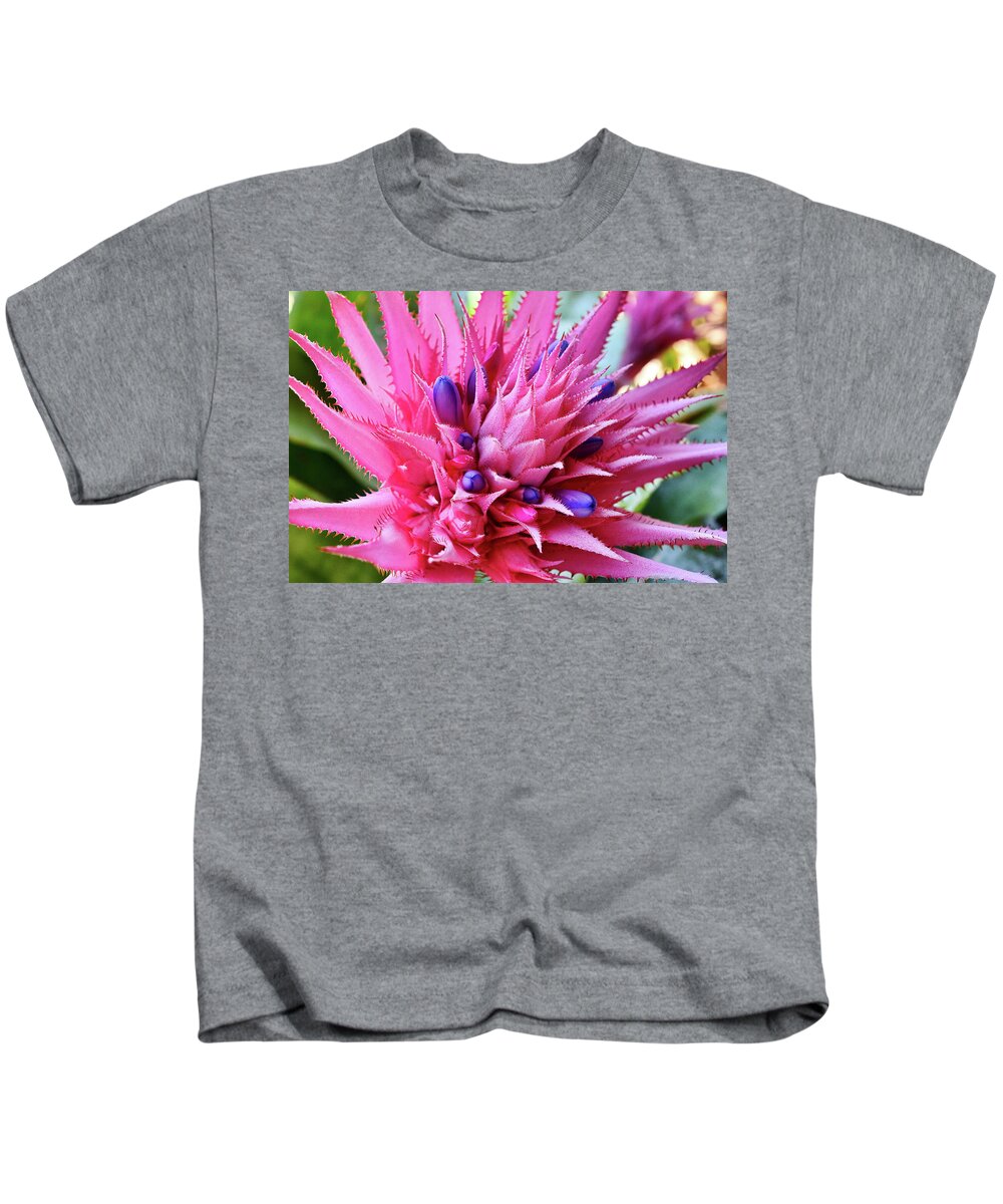 Linda Brody Kids T-Shirt featuring the photograph Bromeliad 1 by Linda Brody