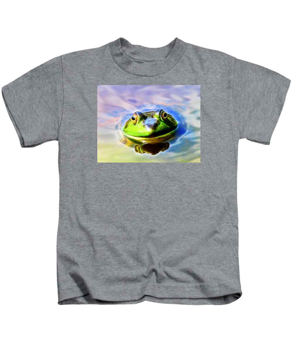 Frog Kids T-Shirt featuring the photograph Bullfrog by Natalie Rotman Cote