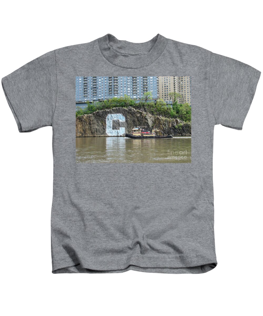 2015 Kids T-Shirt featuring the photograph C Rock with Tug by Cole Thompson