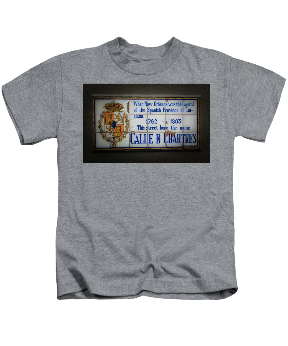 Chartres Street Kids T-Shirt featuring the photograph Calle De Chartres by Greg and Chrystal Mimbs