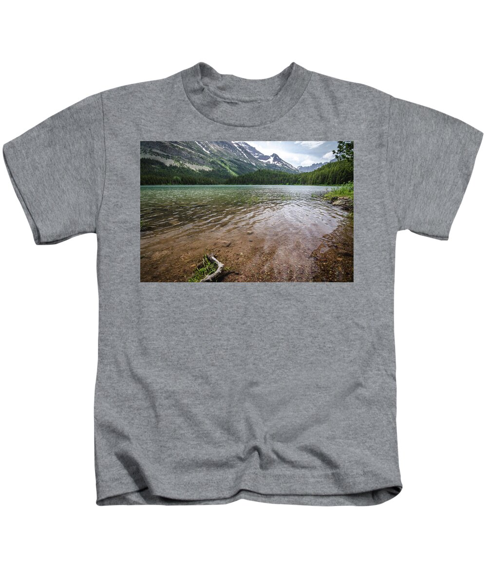 Glacier Kids T-Shirt featuring the photograph Calm Waters by Margaret Pitcher