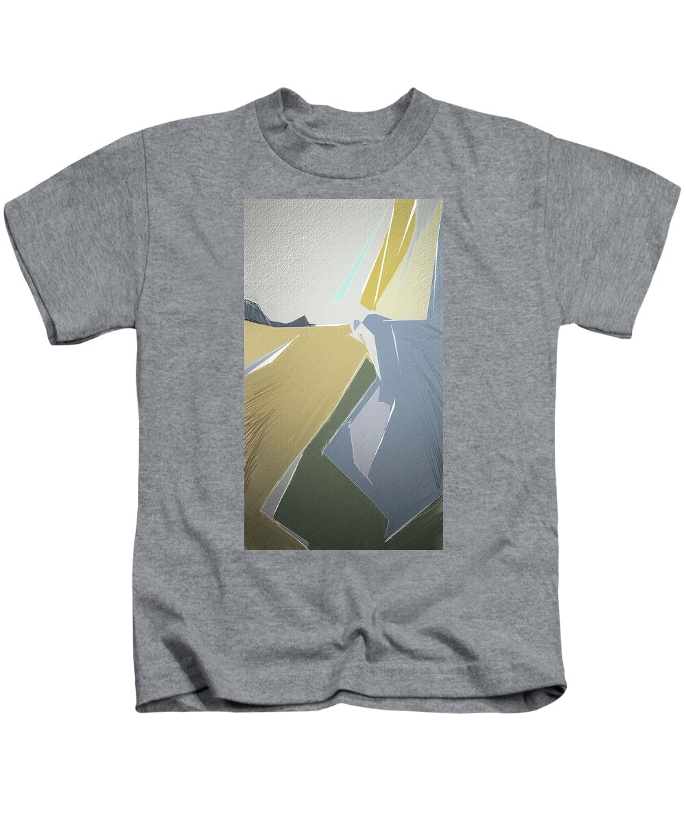 Abstract Kids T-Shirt featuring the digital art Canyon by Gina Harrison