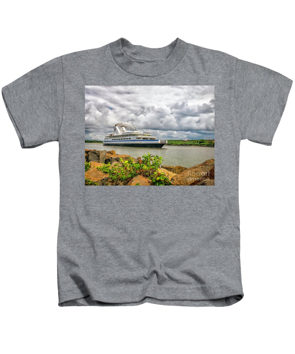 Cape May Kids T-Shirt featuring the photograph Cape May Ferry by Nick Zelinsky Jr