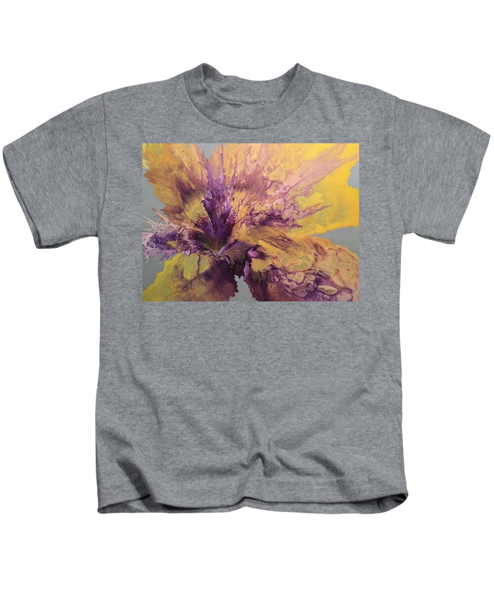 Abstract Kids T-Shirt featuring the painting Captivating by Soraya Silvestri