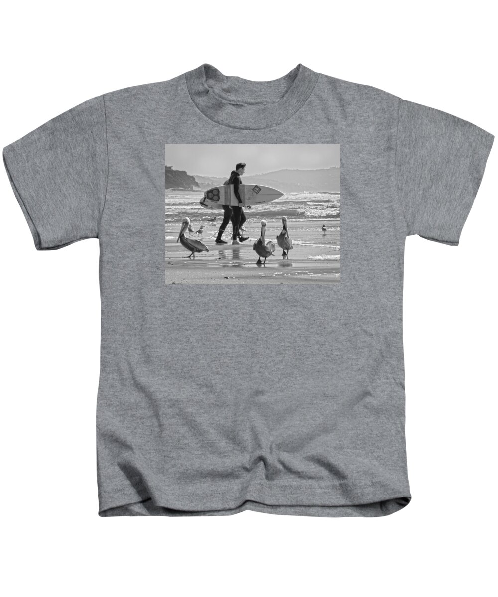 California Kids T-Shirt featuring the photograph Cardiff Locals by Dusty Wynne