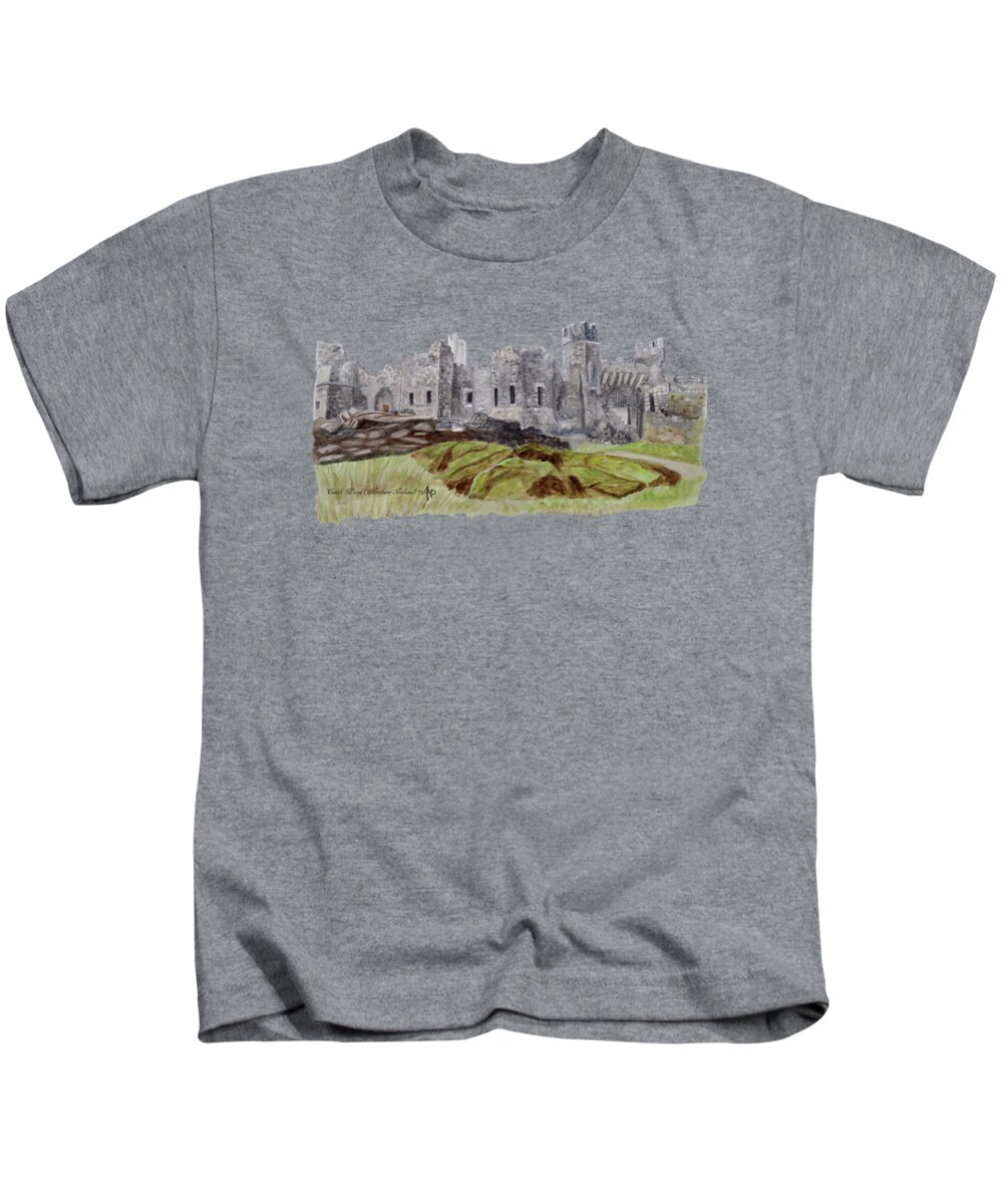 Castle Kids T-Shirt featuring the painting Castle Ward by Angeles M Pomata