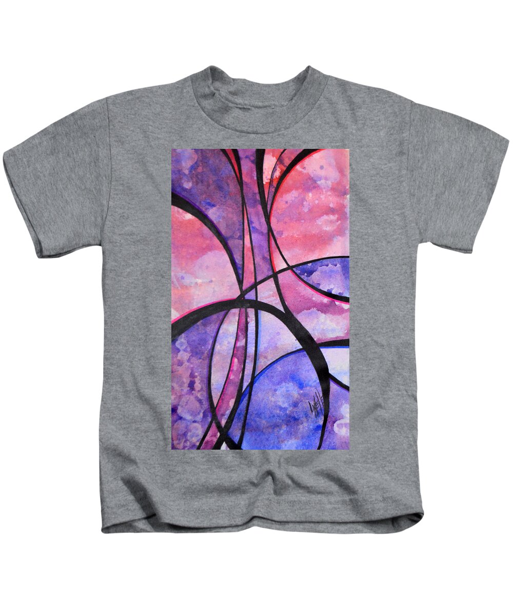 Vase Kids T-Shirt featuring the digital art Celestial Carafe by Lynellen Nielsen