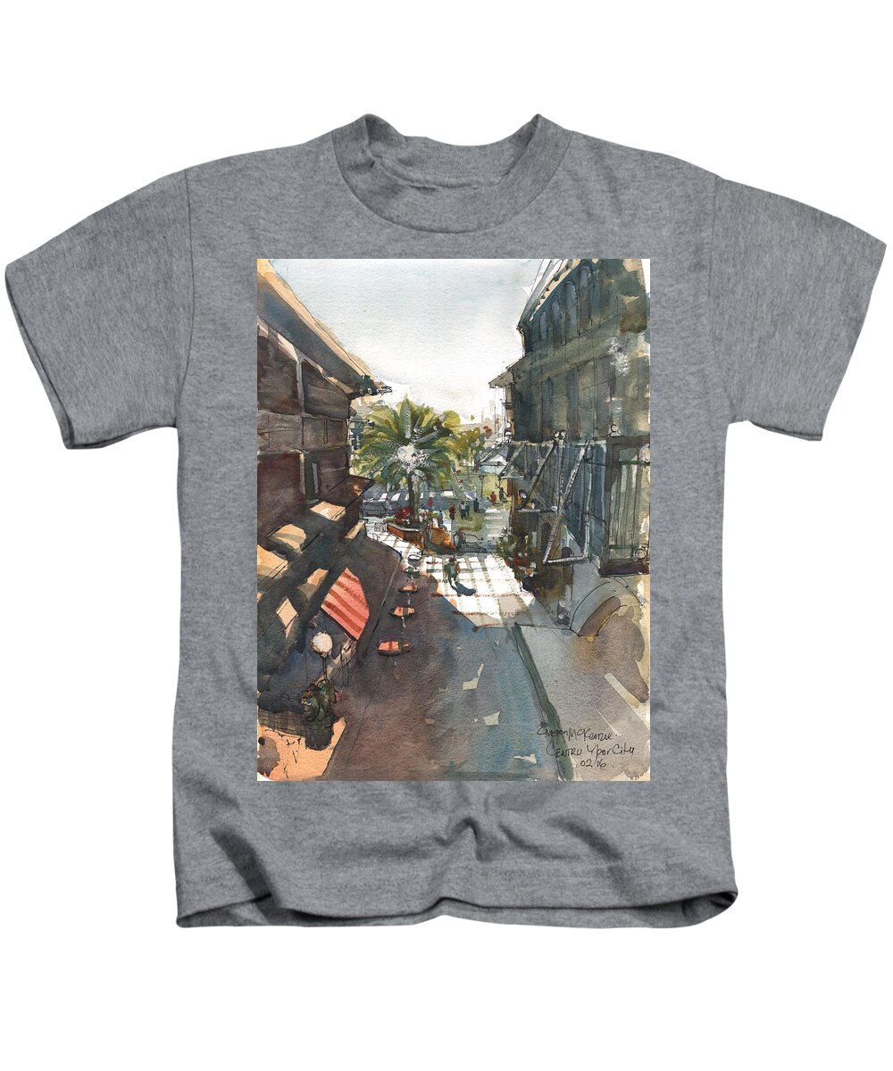  Kids T-Shirt featuring the painting Centro Ybor City Tampa Florida by Gaston McKenzie