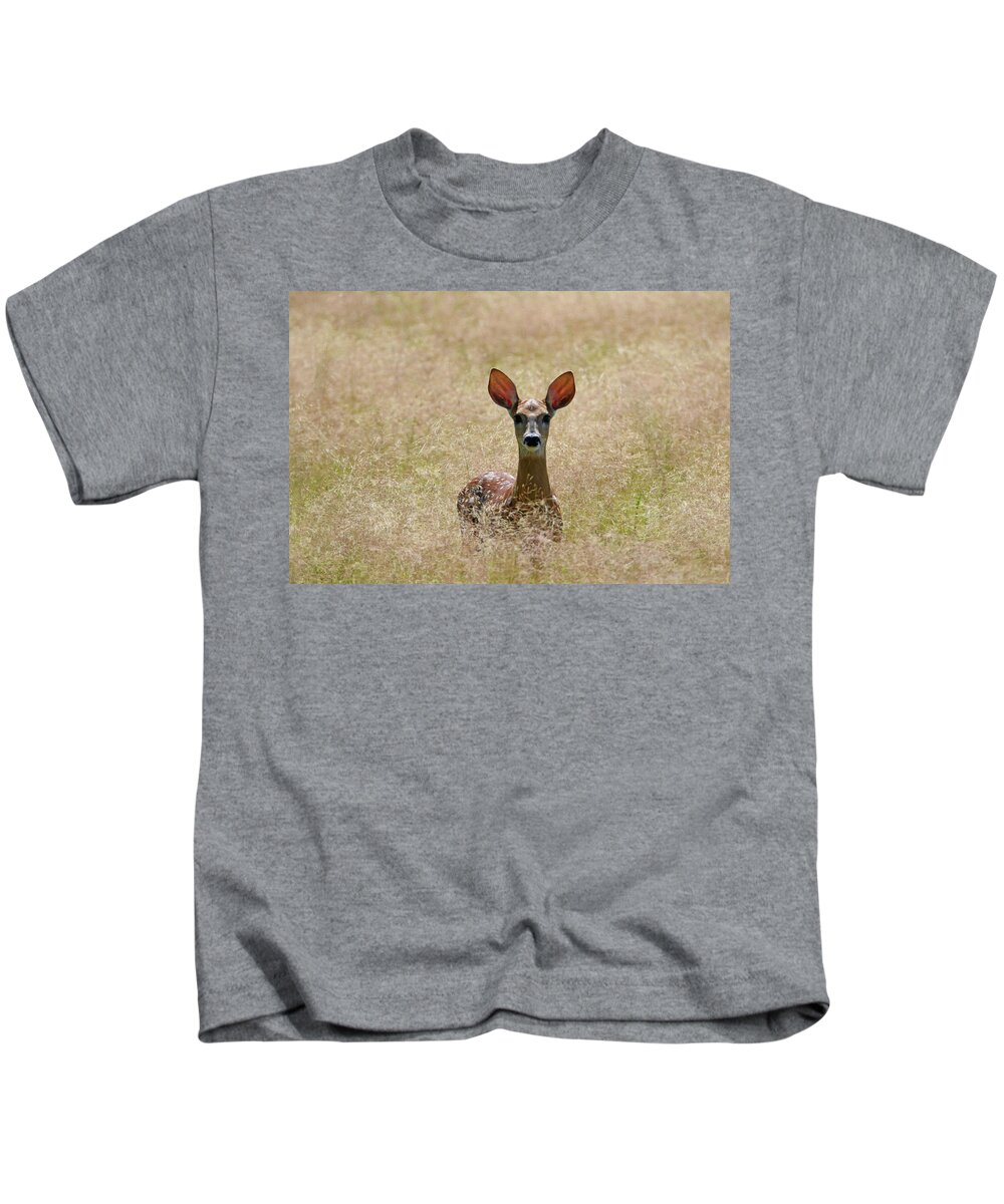 Deer Kids T-Shirt featuring the photograph Cheers to the ears by Brook Burling