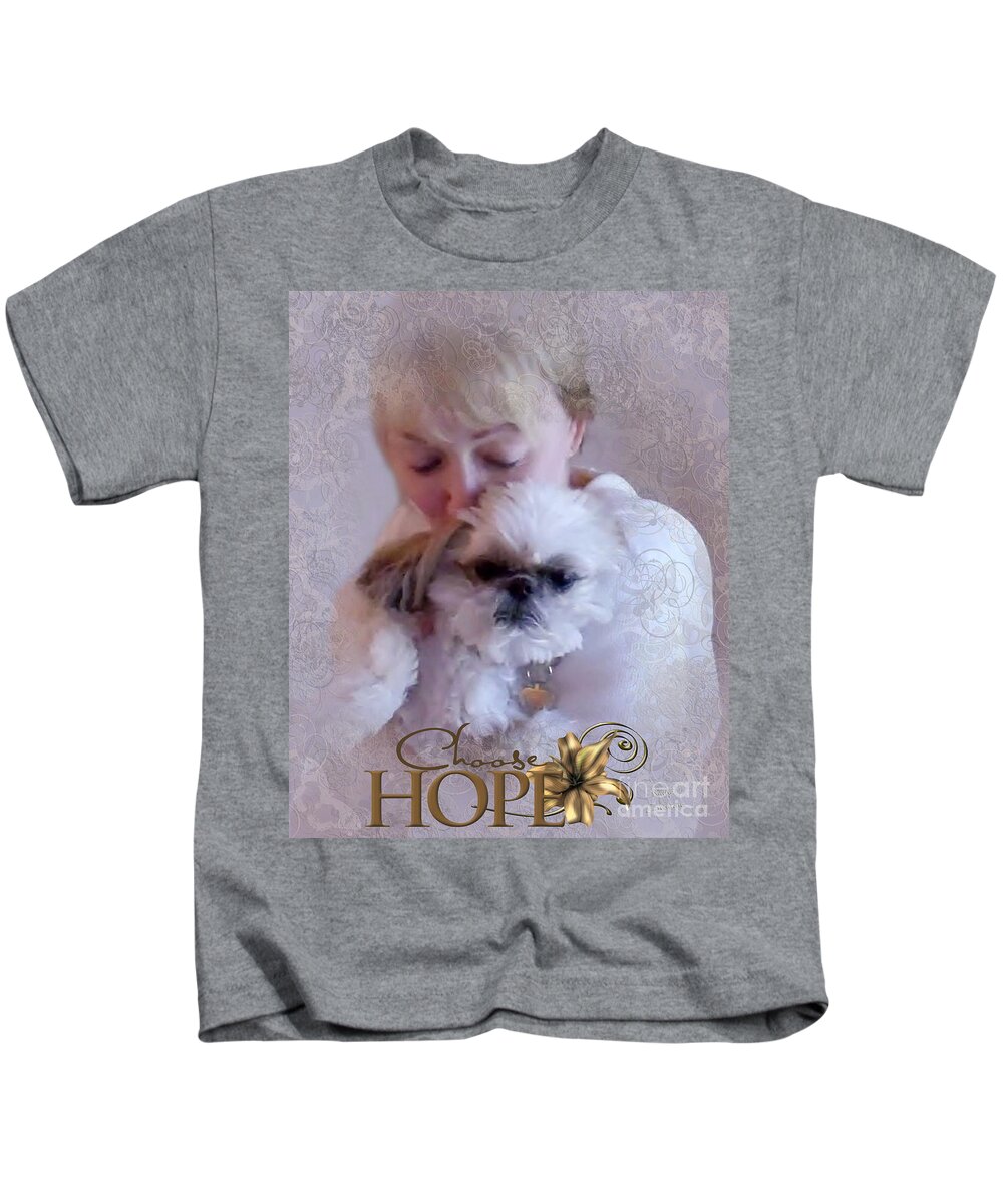 Hope Kids T-Shirt featuring the digital art Choose HOPE by Kathy Tarochione
