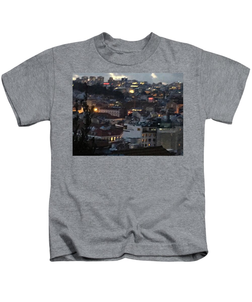 City Kids T-Shirt featuring the photograph Cityscape#2 at Dusk by Susan Grunin