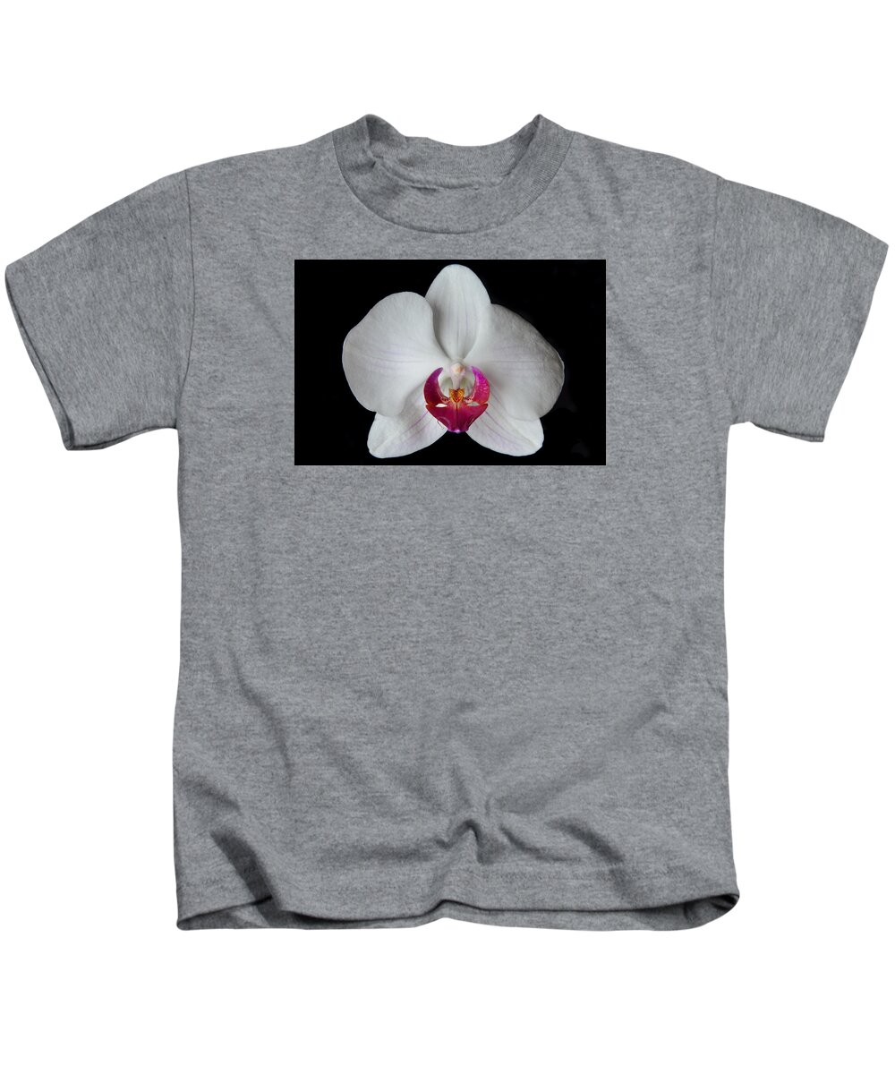 Orchid Kids T-Shirt featuring the photograph Classic White Orchid by Terence Davis