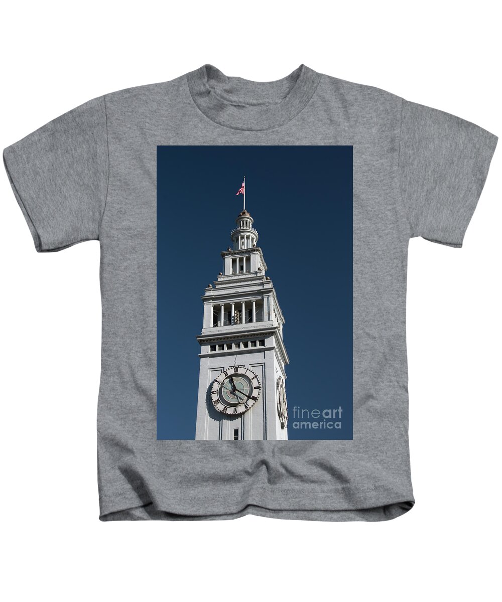 Built Kids T-Shirt featuring the photograph Clock tower of the train station in San Francisco by Amanda Mohler