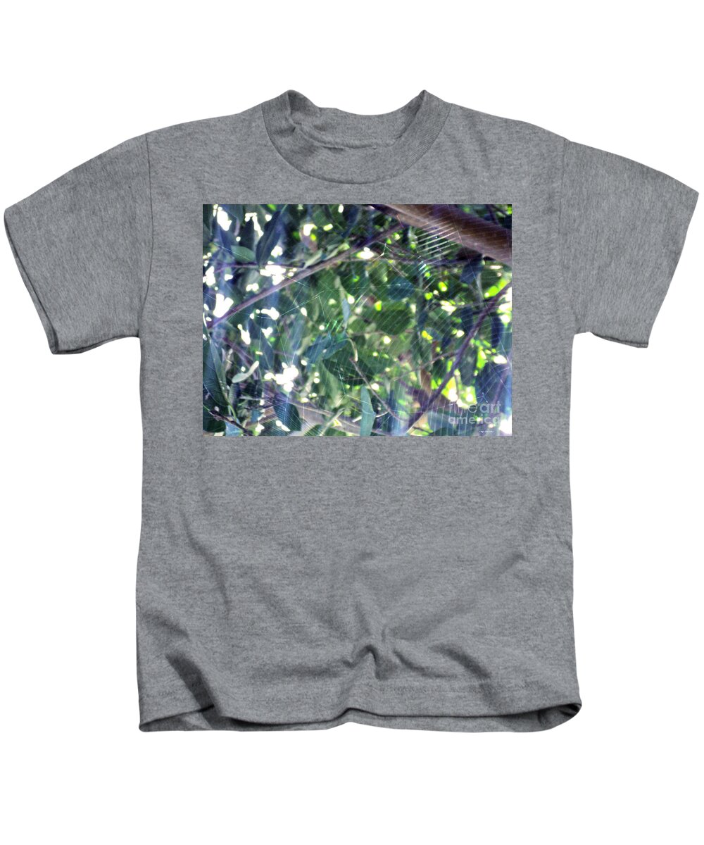 Cobwebs Kids T-Shirt featuring the photograph Cobweb Tree by Megan Dirsa-DuBois