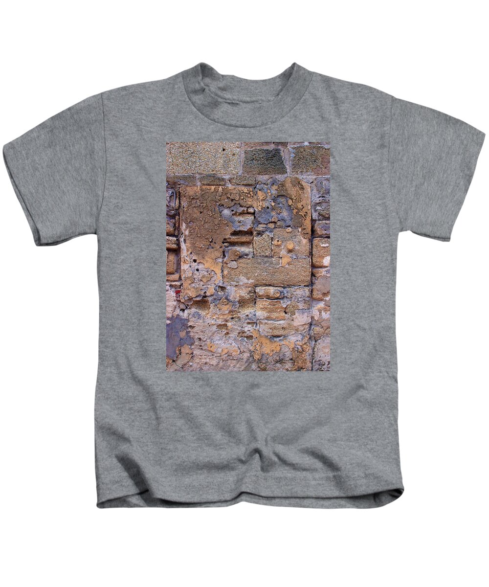 Coquina Wall Kids T-Shirt featuring the photograph Coquina Wall by Grant Groberg